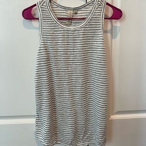 Black and white striped tank